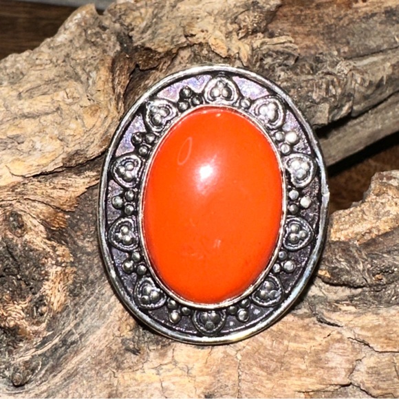Sale* Carnelian vintage handcrafted ring - Picture 5 of 10